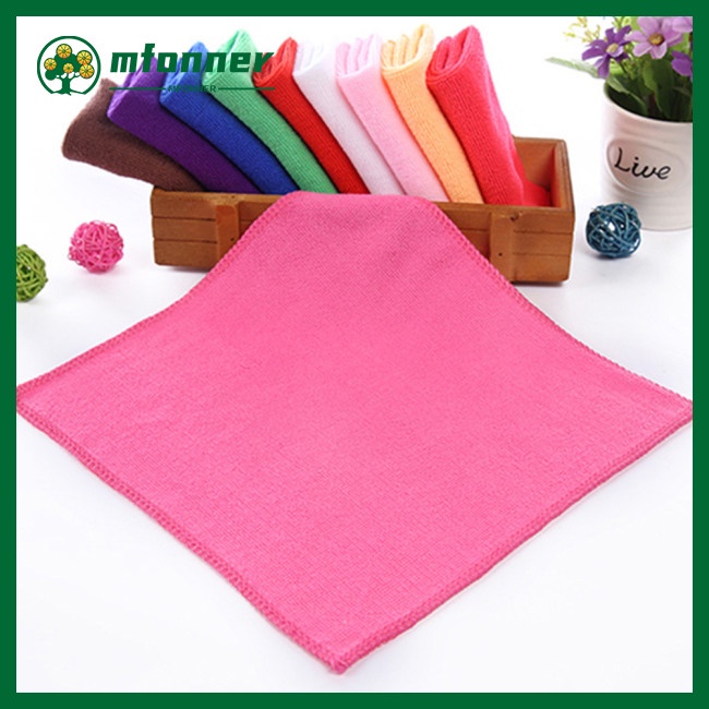 Mfonner khăn tay mềm mại thoải mái siêu thấm hút khô nhanh khăn vuông phụ kiện nhà bếp trong phòng tắm