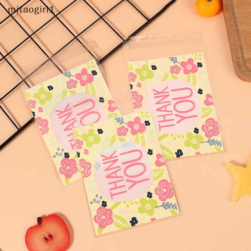 100 cái 10 * 13 cm cảm ơn cảm ơn túi bánh kẹo tiệc cưới ngày lễ tạ ơn túi quà tặng bánh quy nhựa túi đóng gói boutique