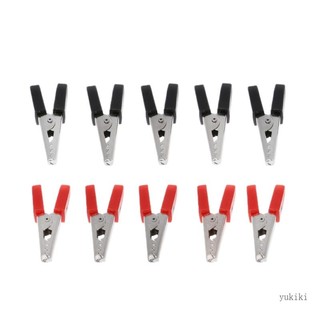 Kiki 10x 34mm cho kẹp cá sấu tay cầm cách điện màu đỏ đen tay cầm kiểm tra dây chì cl