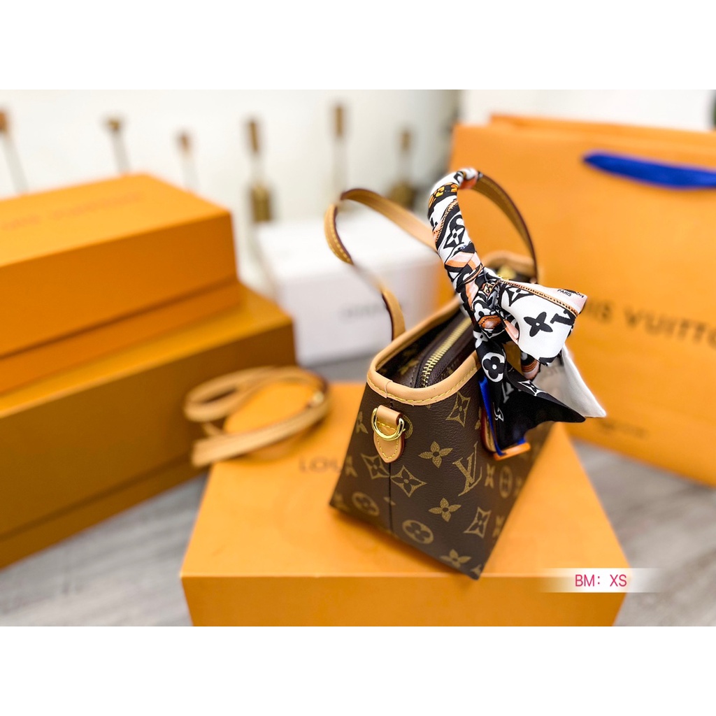 L-v 2023 new mini handbag women's classic all-matching da thật túi đeo chéo one-shoulder hợp thời trang