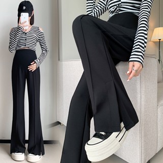 Quần bà bầu mùa thu đông phong cách mới micro-slit phù hợp với quần mặc bên ngoài mỏng-vừa vặn mỏng hơn nhìn phụ nữ mang thai bụng