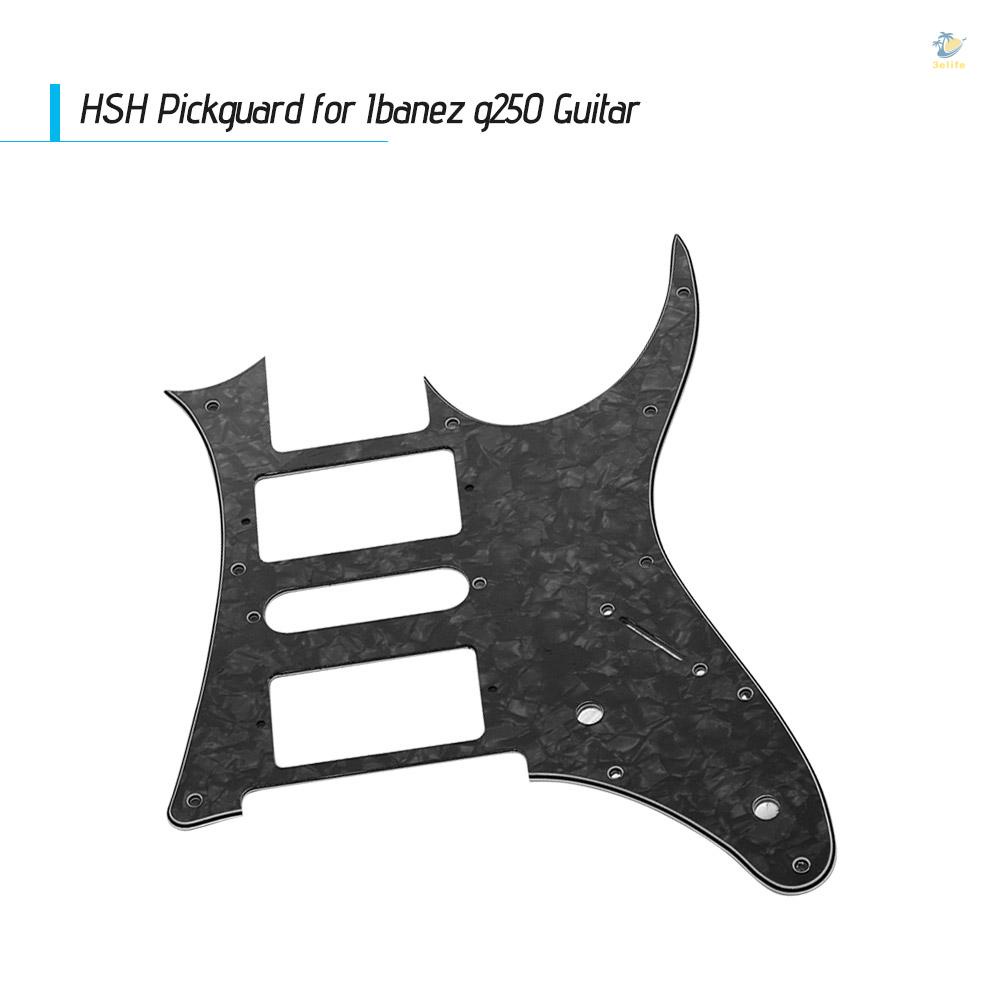 3elife hsh electric guitar pickguard pvc pick guard scratch cho ibanez g250 guitar replacement black pearl 3 ply