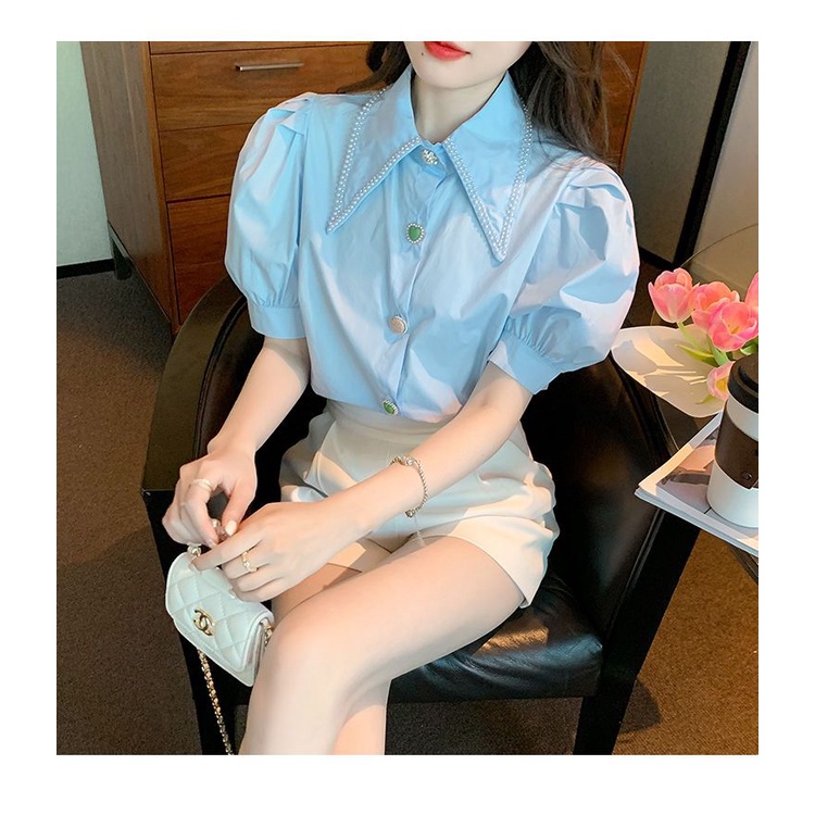 Áo Sơ Mi Tay Phồng Thời Trang Mùa Hè Hàn Quốc 2023 Thiết Kế Mới Cho Nữ