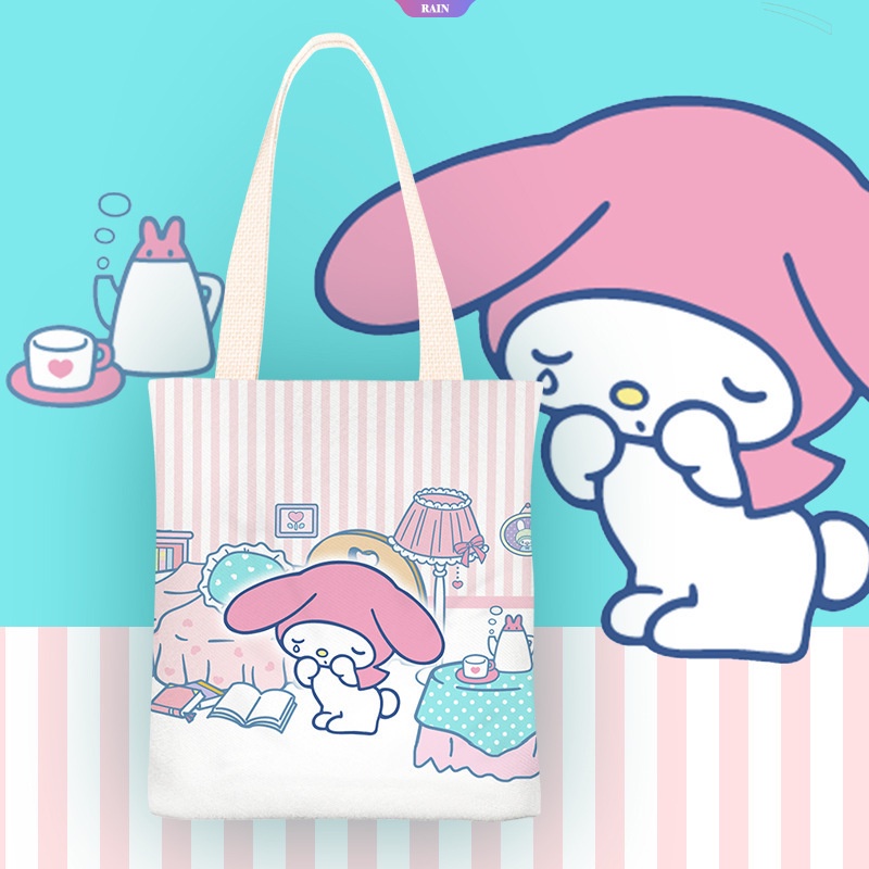 Túi Xách Canvas Họa Tiết Hoạt Hình Sanrio My Melody Phong Cách Nhật Bản 2023