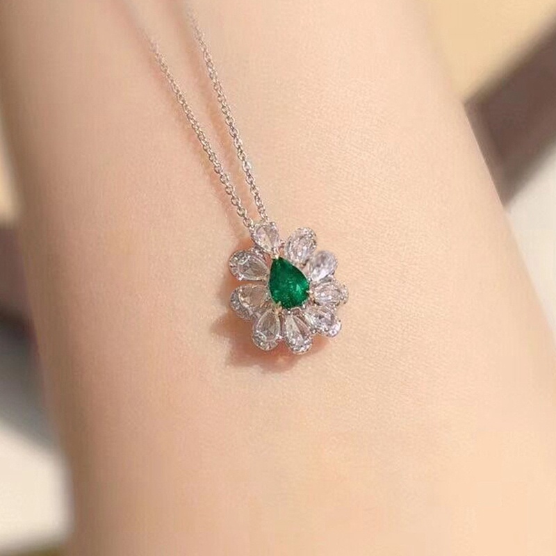 Vòng cổ Mặt Hình Giọt Nước Đính Đá Zircon Thời Trang Cho Nữ
