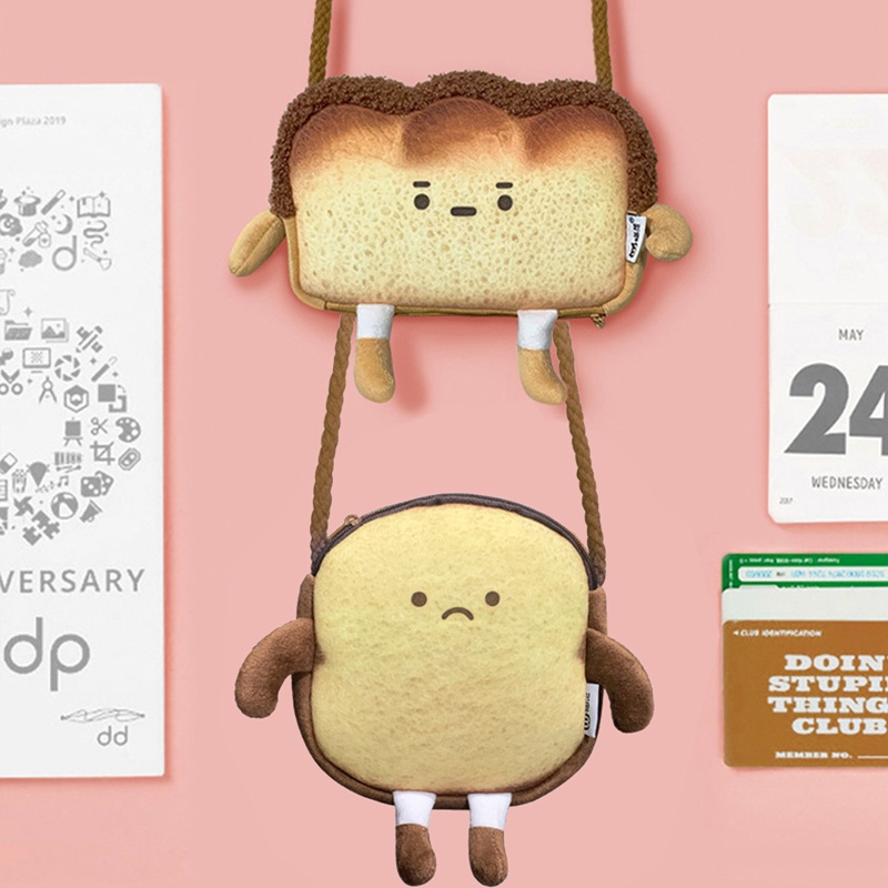 Túi Đeo Chéo Vai Hình Bánh Mì Nướng Dễ Thương Dành Cho Nữ