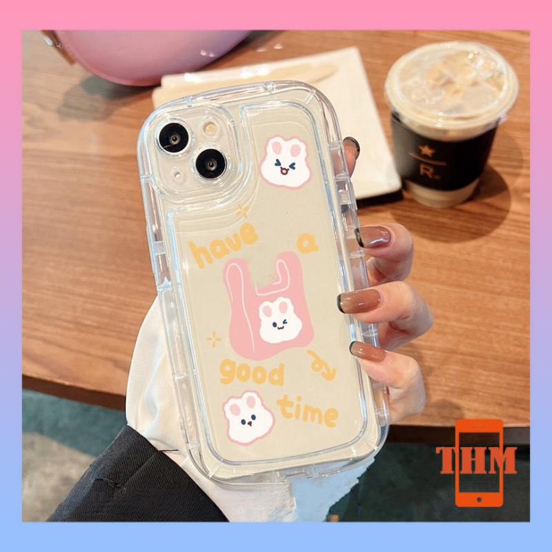 ốp lưng iphone xà phòng thỏ trắng túi, vỏ mềm trong suốt giảm chấn Cho Iphone 6 / 6S / 6splus / se / 7 / 7plus / 8 / 8plus / X / xs / xsmax / 11 / 12 / 13 / 14 / Plus / pro / pro max-408