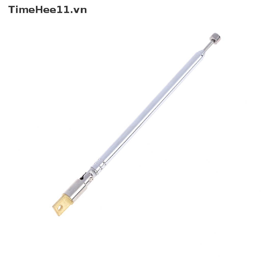 1 Ăng Ten Radio AM FM Thu Gọn 5 Khúc Bằng Thép Không Gỉ 37cm