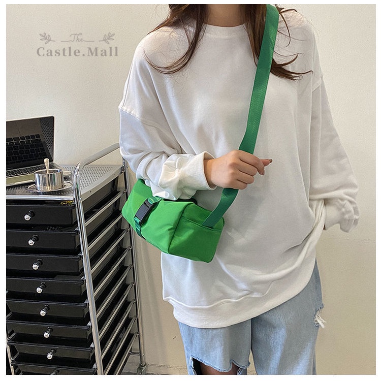 Túi Đeo Vai Nữ Thể Thao Phiên Bản Hàn Quốc túi xách nữ đeo chéo Màu Trơn Dễ Phối Túi Đi Làm