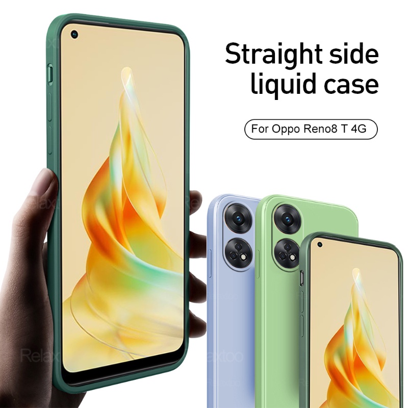 Ốp Điện Thoại TPU Dẻo Vuông Màu Kẹo Ngọt Cho Oppo Reno8 T 5G Reno 8T 5G Reno8 T Reno8T 4G 5G CPH2481 CPH2505