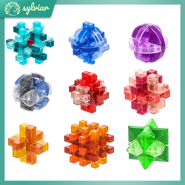 Đồ Chơi Khóa Khổng Minh Bằng Kính 3d Hỗ Trợ Phát Triển Trí Não Cho Bé