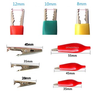 Cặp đầu kẹp cá sấu đỏ + đen