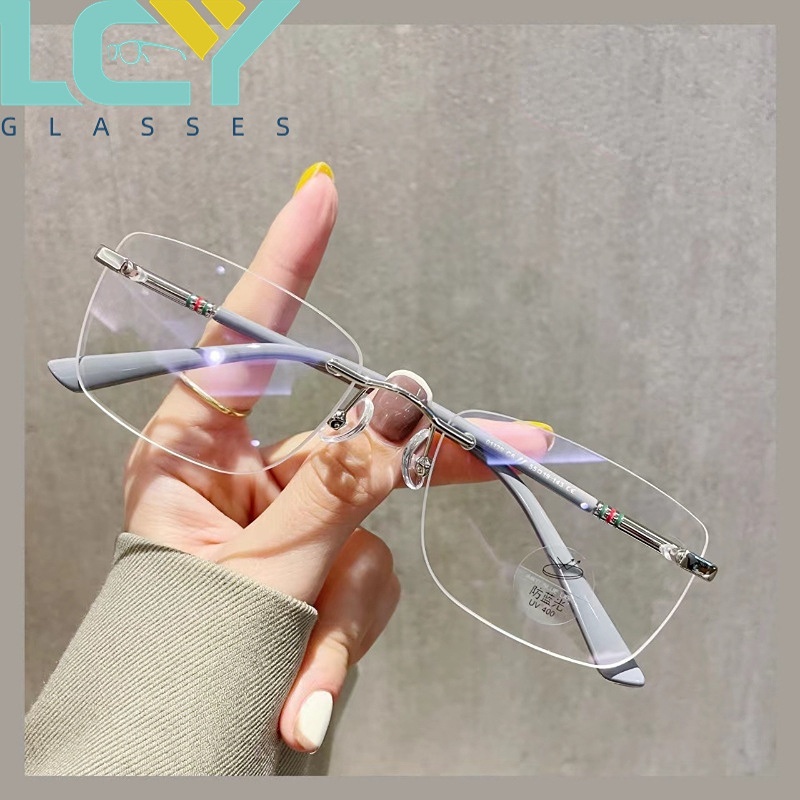 [-0°~-500°Kính Cận Thị Không Gọng Siêu Nhẹ Phong Cách retro Cho Nam Và Nữ