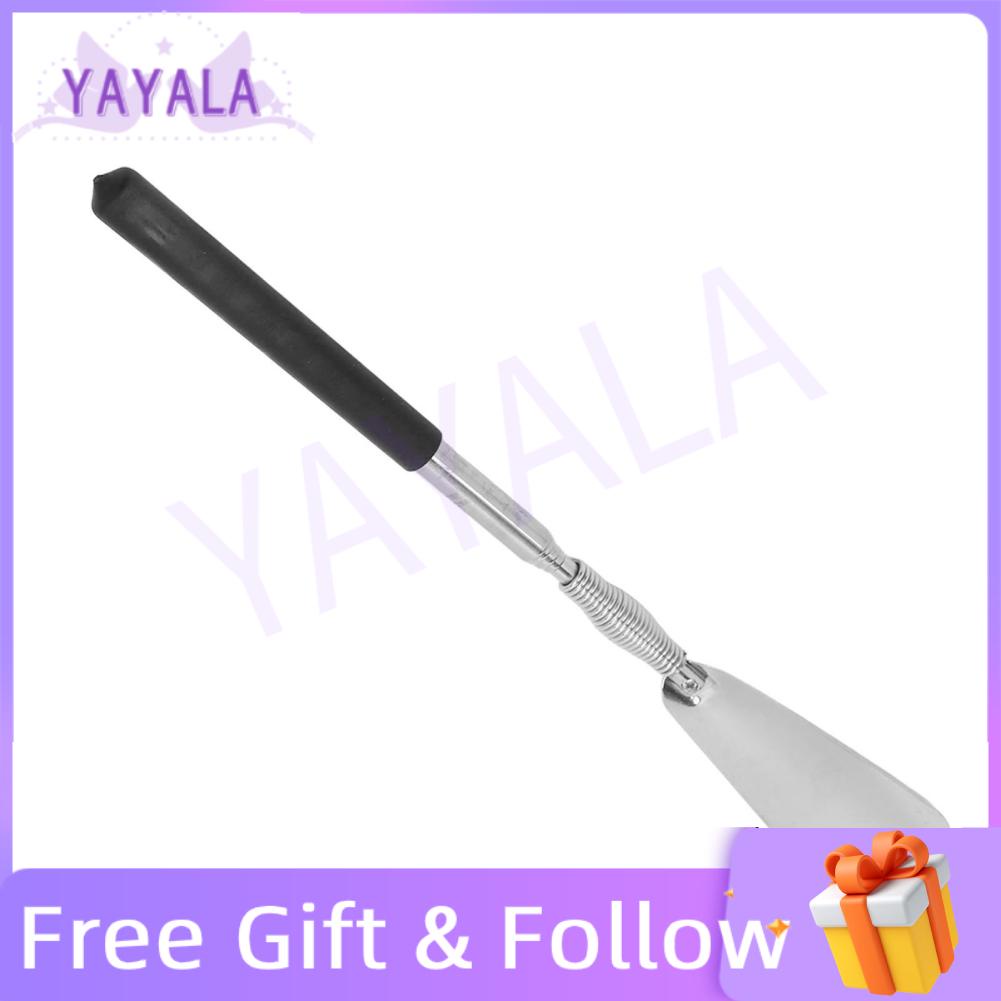 Yayala Long Shoe Horn Metal Shoe Horn Durable Rustproof Portable Size Plastic Handle Spring Connection Retractable Design for the Elderly for Children for Maternity