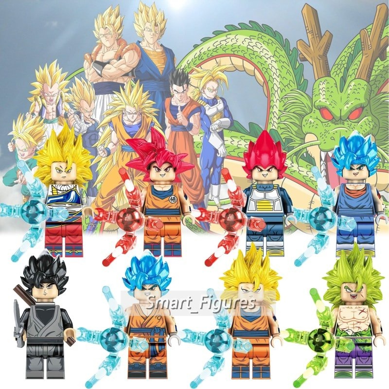 Đồ Chơi Lắp Ráp Hình Dragon Ball Monkey King Vegeta Broly Black Goku Beerus