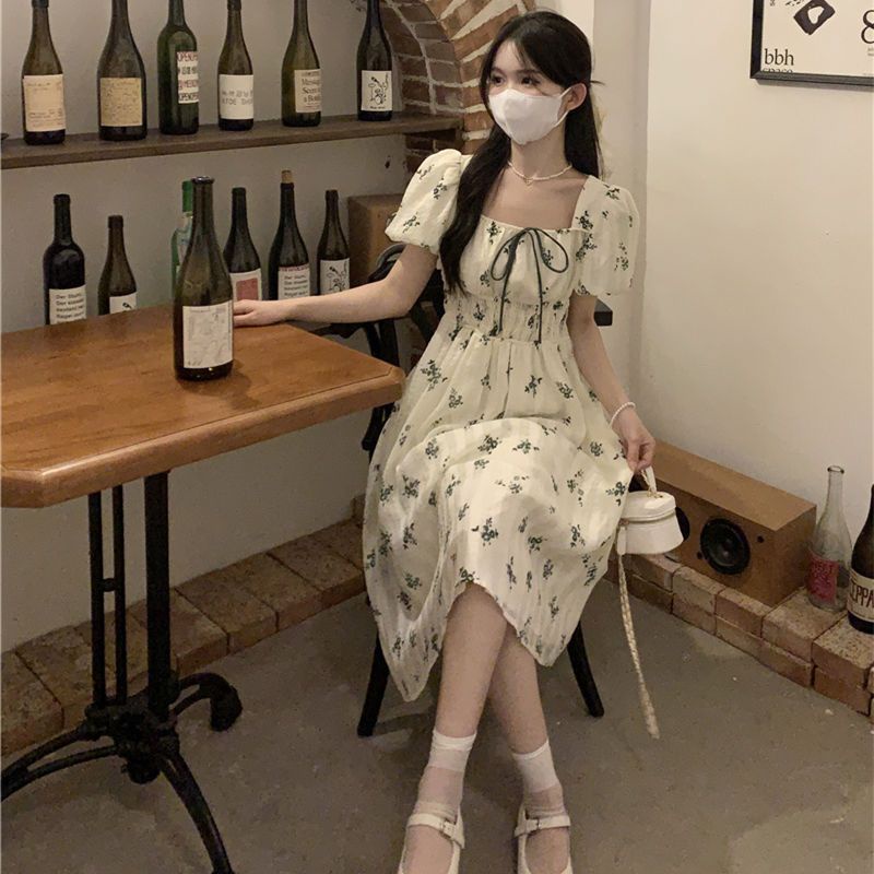 Đầm Công Chúa Tay Phồng In Hoa Thời Trang Mùa Hè Ngọt Ngào Dành Cho Nữ