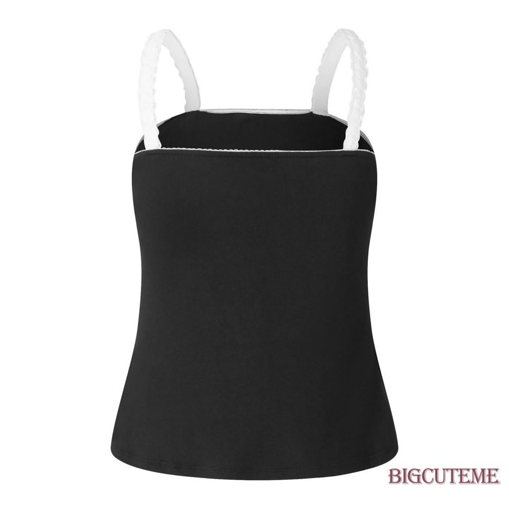 Áo Hai Dây Màu Đen Họa Tiết Hoa Thiết Kế Xẻ Tà Thời Trang Mùa Hè Cho Nữ