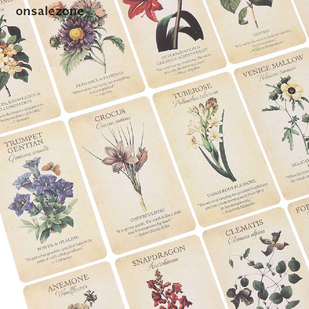 Bộ Thẻ Bài Tarot Botanical Flower Oracle