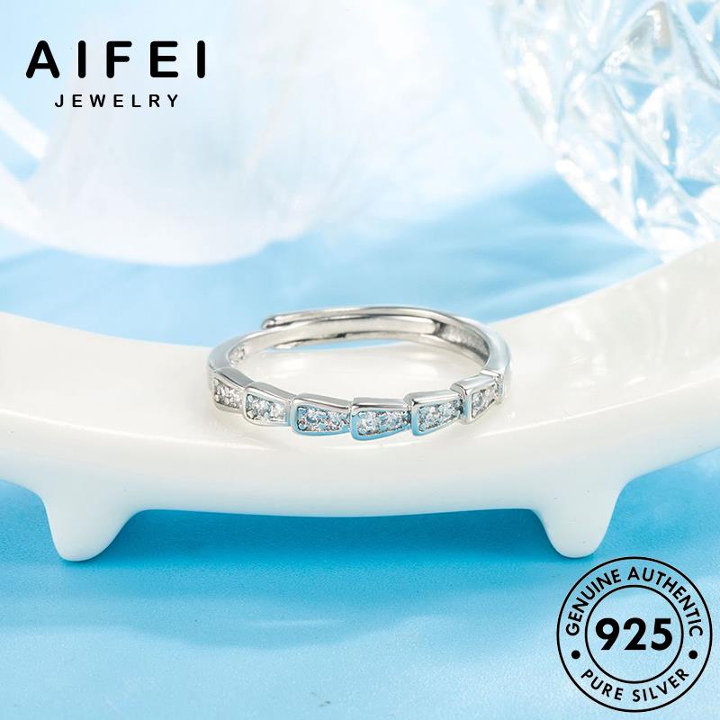 AIFEI JEWELRY cặp sức tre thật bạc trang đơn nguyên giản quốc kiện hàn 925 bản nhẫn đôi thời phụ R295