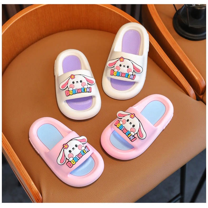 Dép Đi Trong Nhà Đế Mềm Chống Trượt Họa Tiết Hoạt Hình Dễ Thương Cho Bé Gái
