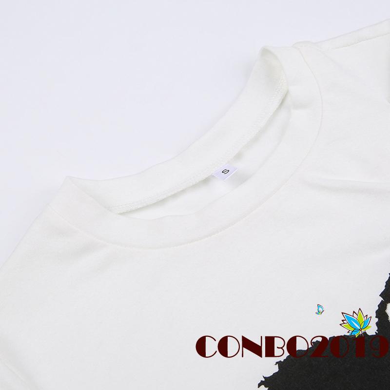 Áo Thun Crop Top Tay Ngắn Cổ Tròn In Họa Tiết Trái Tim Phong Cách Đường Phố Thời Trang Xuân Hè Cho Nữ Size S-M-L