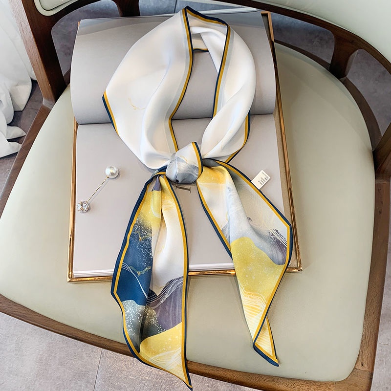 Khăn Quàng Cổ Và Túi Xách Bằng Lụa Phong Cách Hàn Quốc Cổ Điển Thời Trang Xuân Hè Mới Cho Nữ