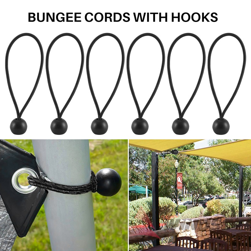 Bộ 50 Dây Bungee Đàn Hồi Buộc Dây Cho Lều Cắm Trại
