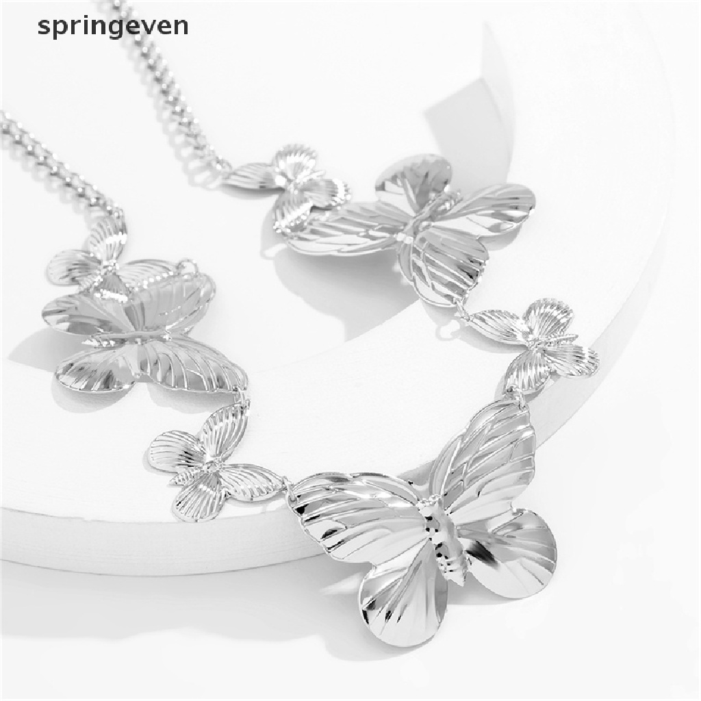 Dây Xích Đeo Hông Bằng Kim Loại Hình Bướm Lớn Phong Cách Punk Cá Tính Cho Nữ