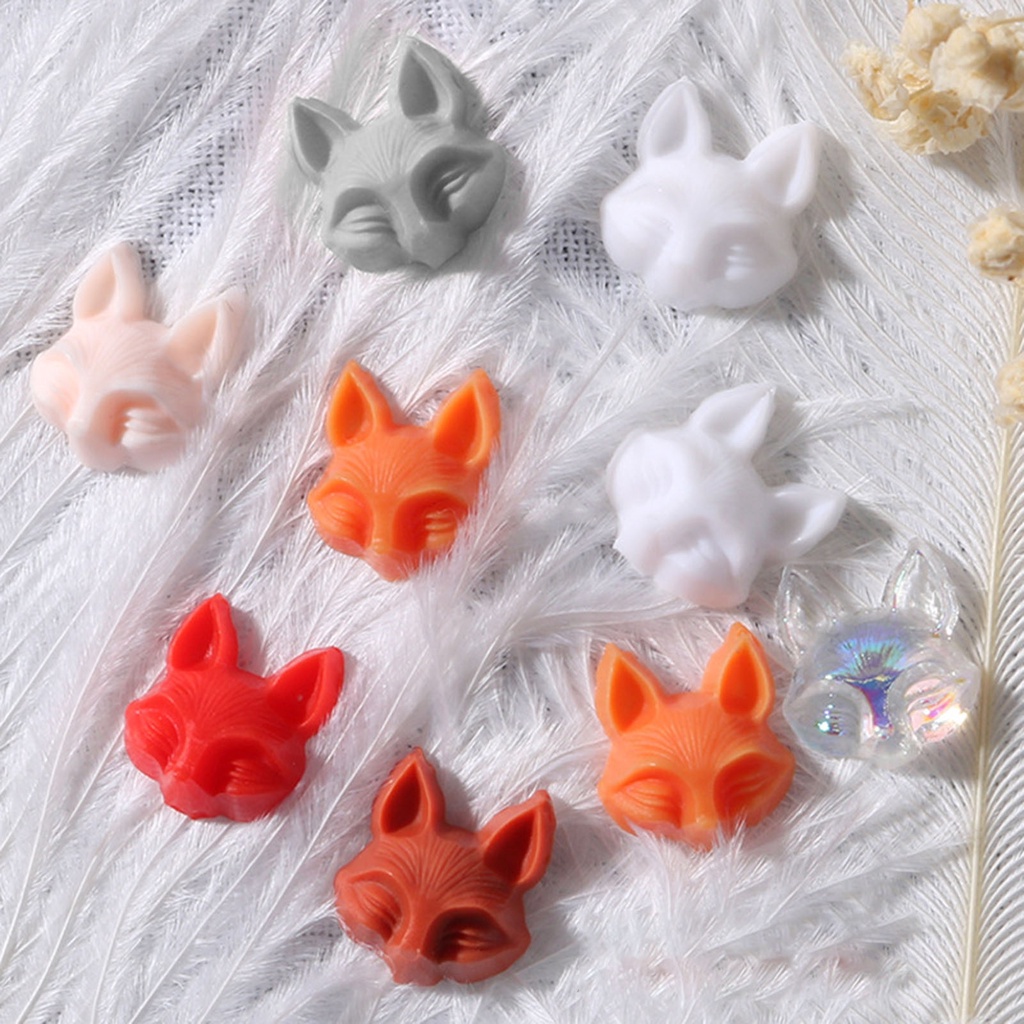 Bộ 30 Phụ Kiện Trang Trí Móng Tay Tạo Hiệu Ứng 3D Tự Nhiên Hình Đầu Cáo Cho Nữ