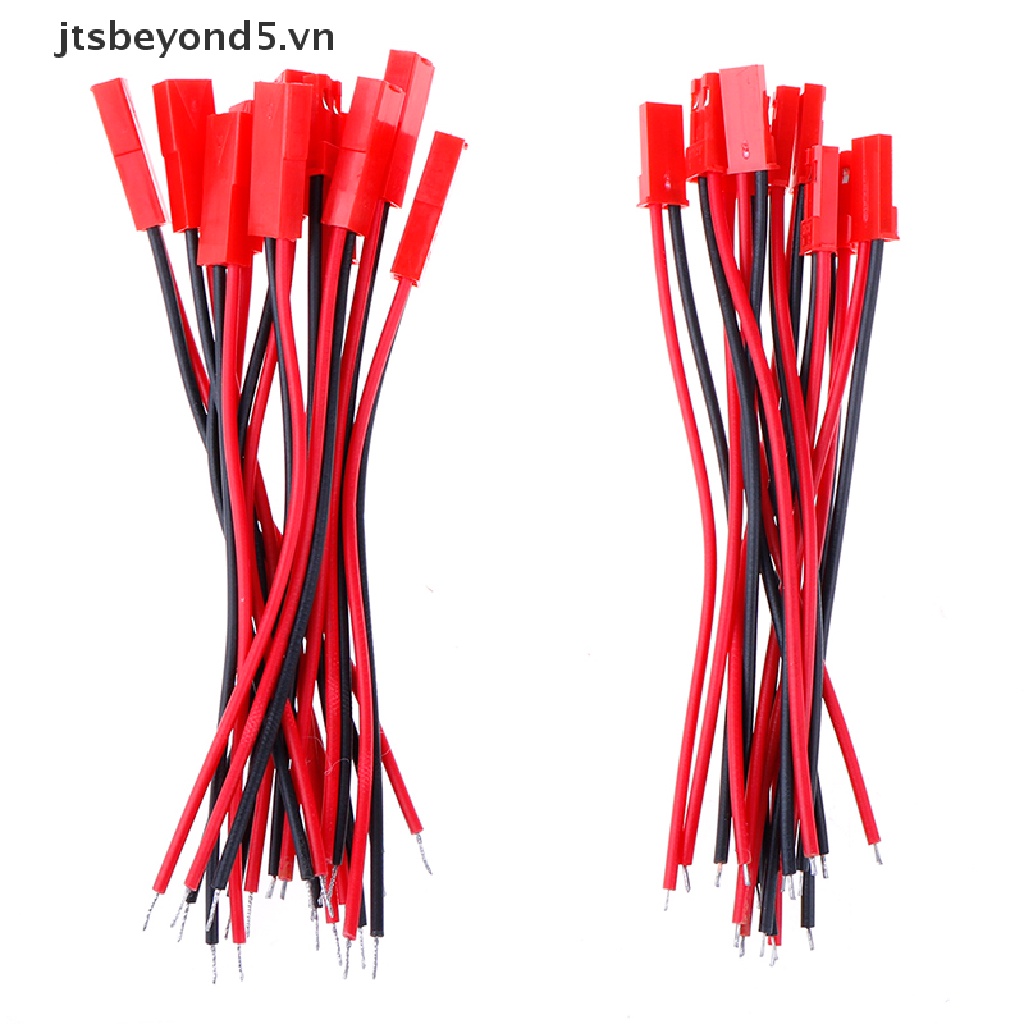 20 cái Đầu nối 2 chân nam nữ jst cắm cáp 22 dây awg cho pin rc ..