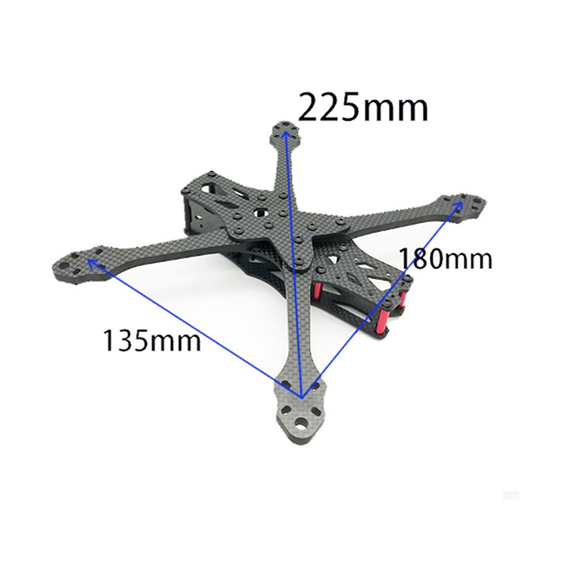 Bộ Khung Sợi Carbon 5 Inch 225Mm 225 Cánh Tay 5.5Mm Cho Máy Bay Điều Khiển Từ Xa
