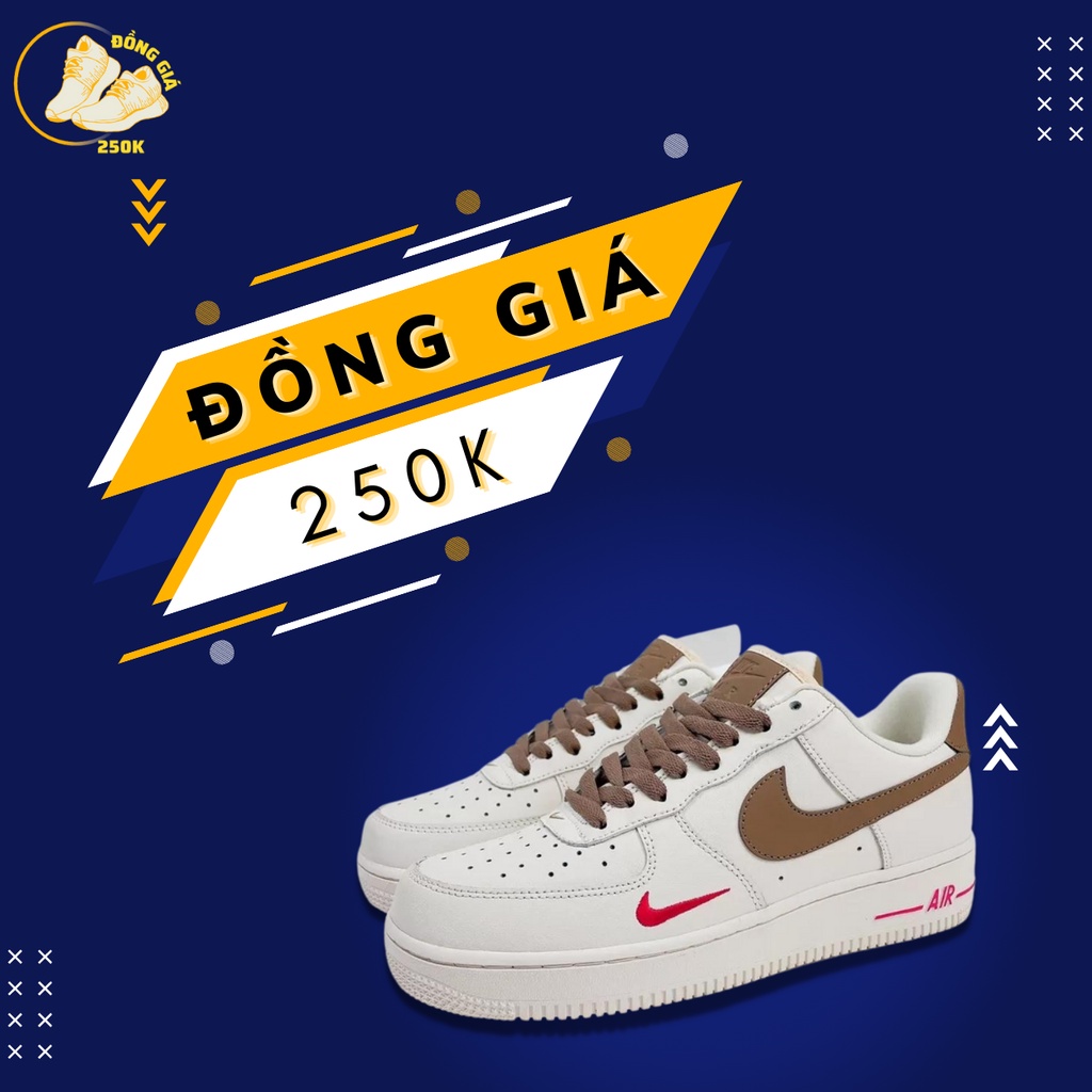 Giày AF1 nam nữ đủ màu trắng, đen, nâu hàng 11 Full Box - Giày thể thao sneaker AF1 Air Force 1 đủ size nam nữ cao cấp