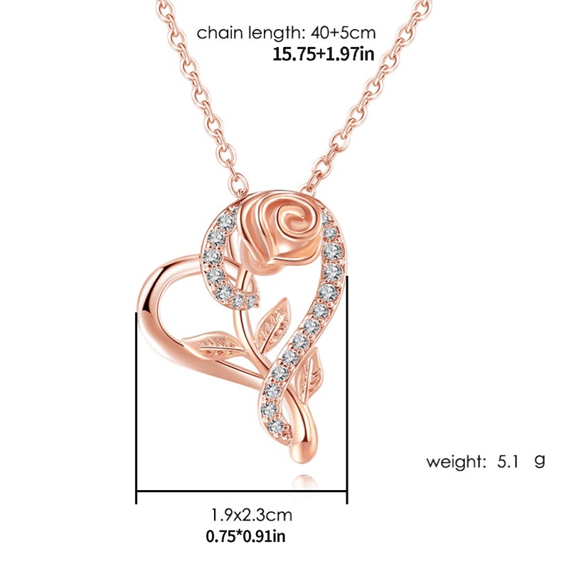 Vòng cổ Mặt Trái Tim Đính Đá Pha Lê Nhiều Màu Sắc Lãng Mạn Cho Nữ