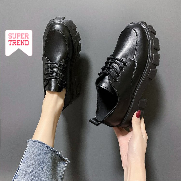 Giày Đế Dày Cột Dây Phong Cách Ulzzang Hợp Thời Trang Dễ Phối Đồ
