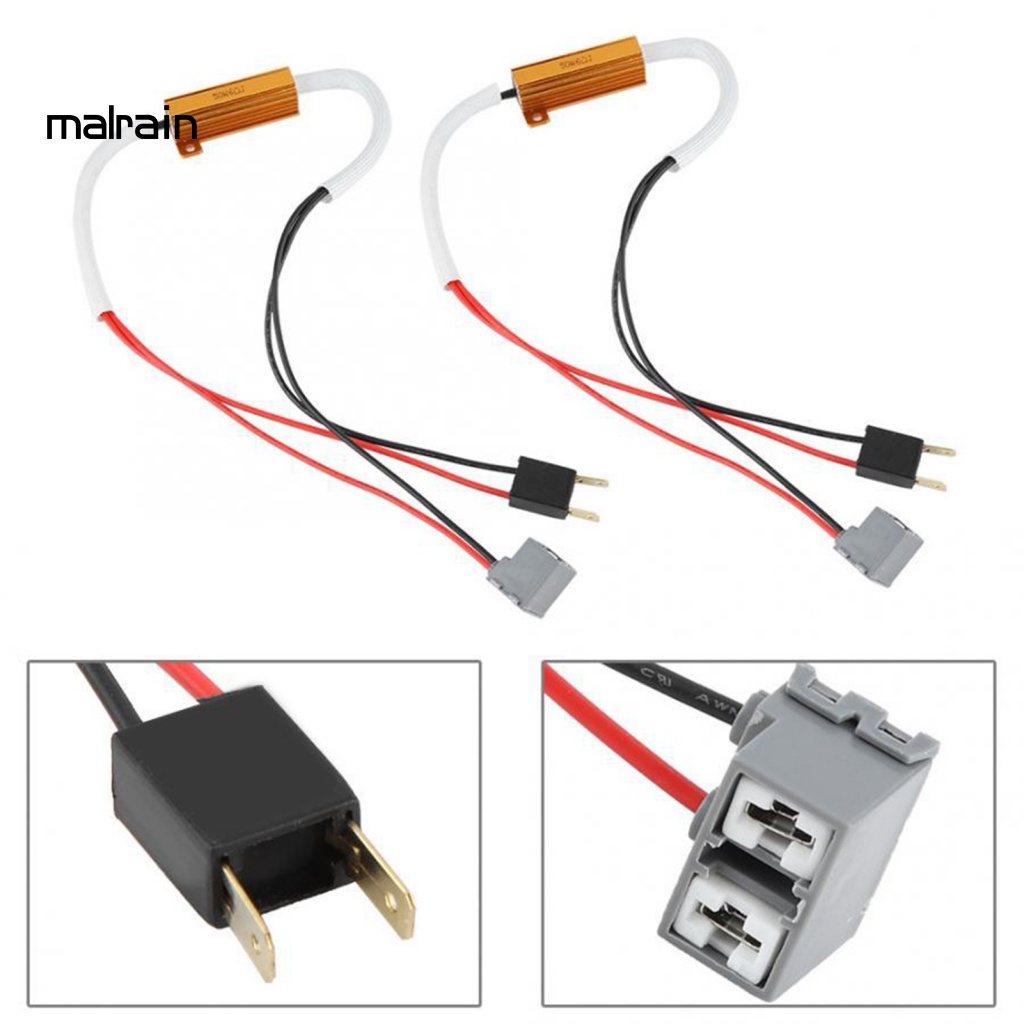 Set 2 Bộ Giải Mã Đèn Pha LED Chống Sương Mù Chuyên Dụng Cho Xe Hơi H7