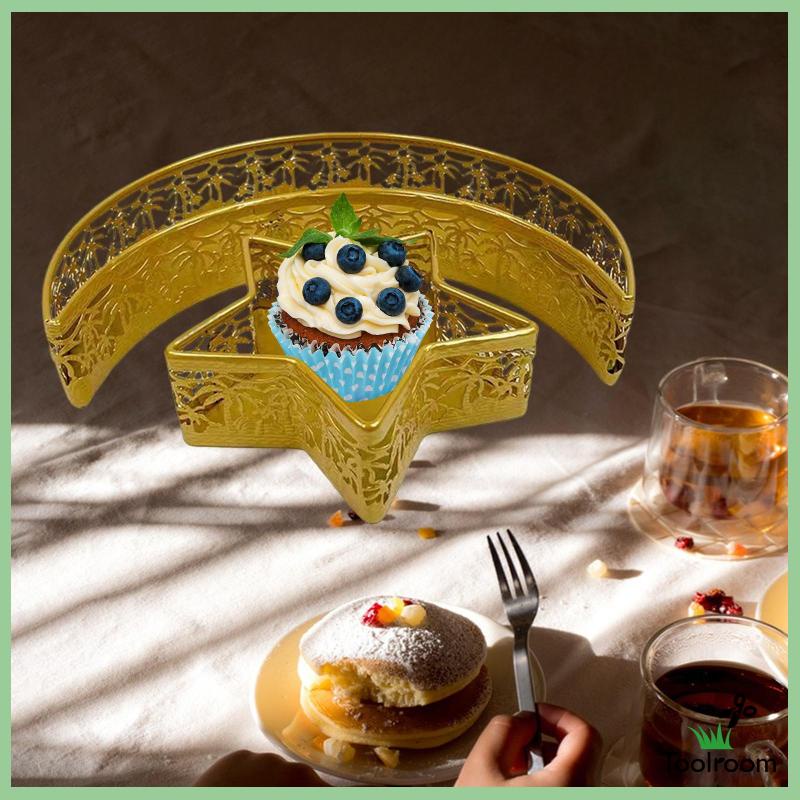 Set 2 Khay Sắt Trưng Bày Bánh Mì / Món Tráng Miệng Kiểu Ramadan