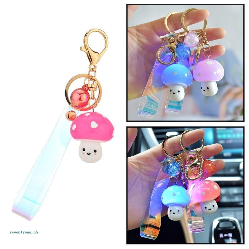 Móc Khóa Hình Cây Nấm Bằng Acrylic Phát Quang Dễ Thương