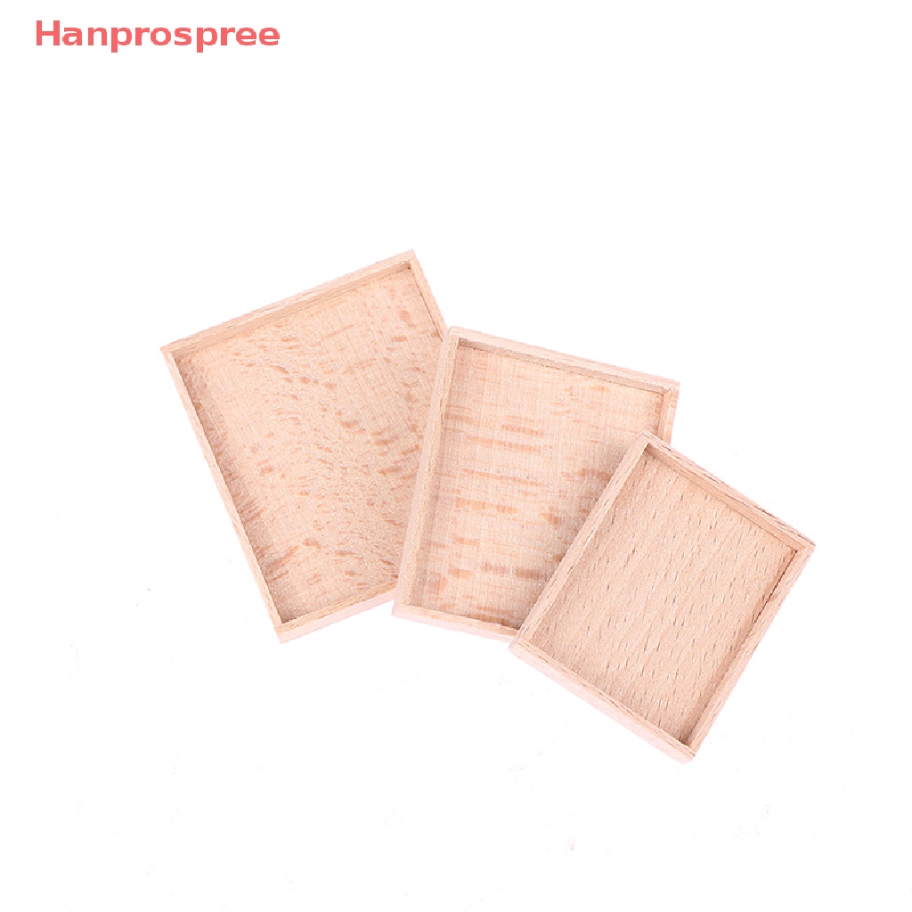 Khay Gỗ Mini Đựng Thức Ăn Trang Trí Nhà Búp Bê Tỉ Lệ 1: 12