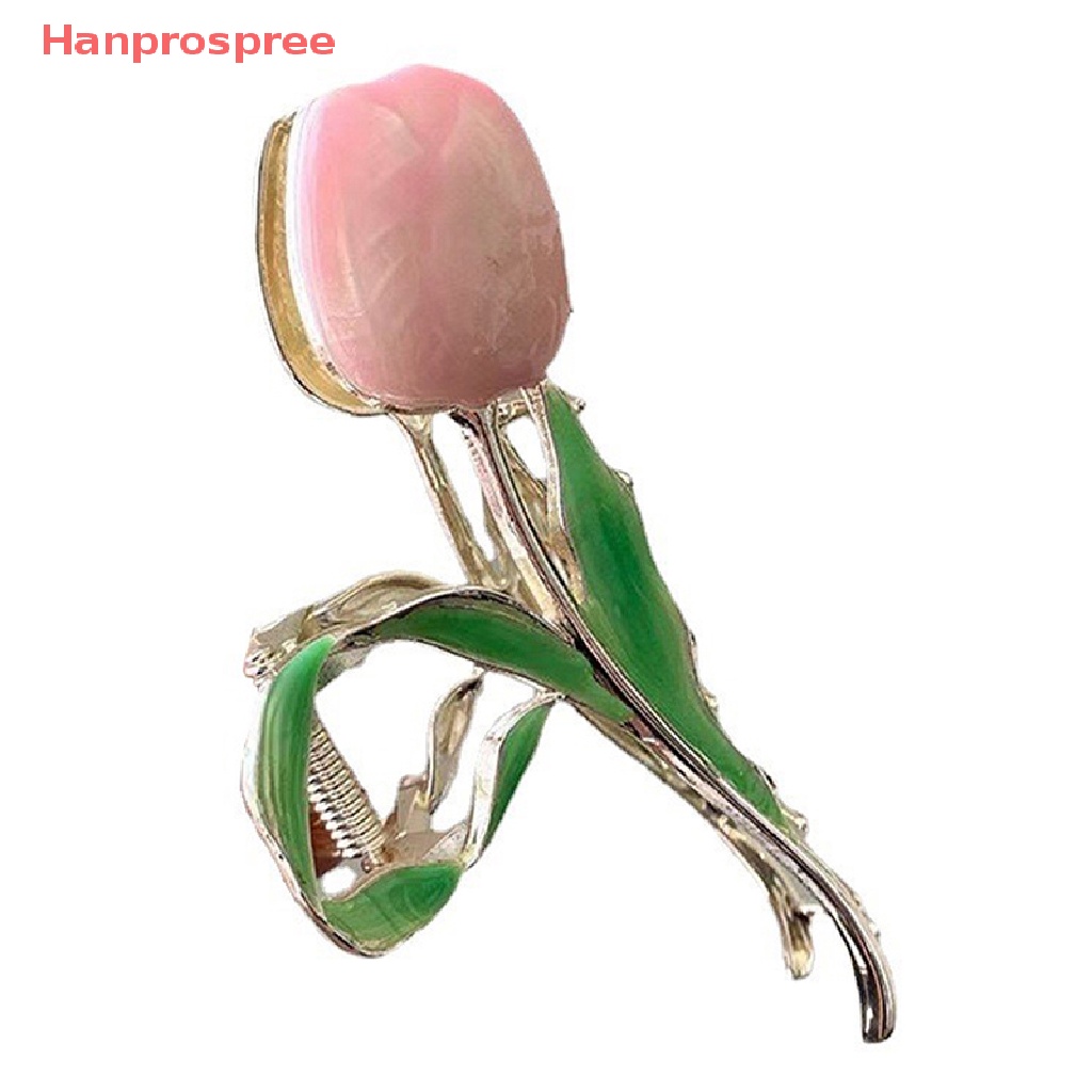 Kẹp Tóc Hoa Tulip / Cá Mập / Đuôi Ngựa Phong Cách Vintage Ngọt Ngào Cho Nữ