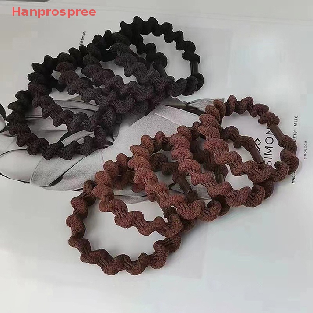 Bộ 10 Dây Buộc Tóc Cao Su Màu Cà Phê Đơn Giản Siêu Bền