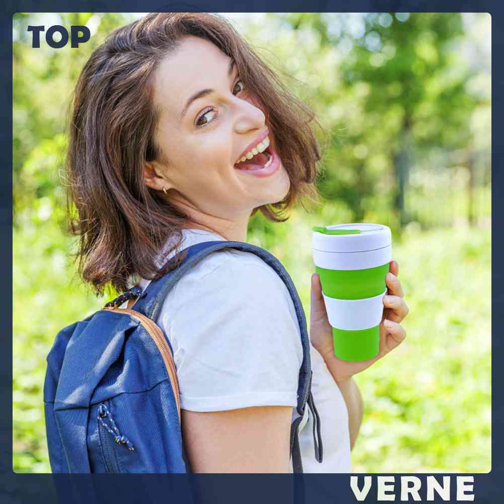 Cốc Uống Cà Phê 475ml Bằng Silicone Có Thể Tháo Rời Tiện Dụng Mang Theo Du Lịch
