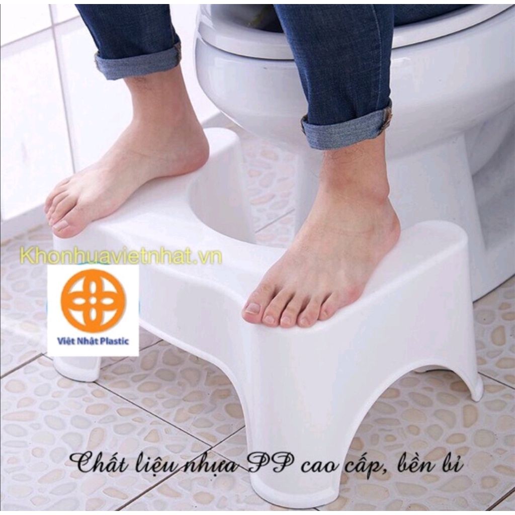 Ghế ngồi toilet, kê chân bệ vệ sinh chống táo bón nhựa Việt Nhật. Kích thước 44 x 28 x 21cm (MI-458)