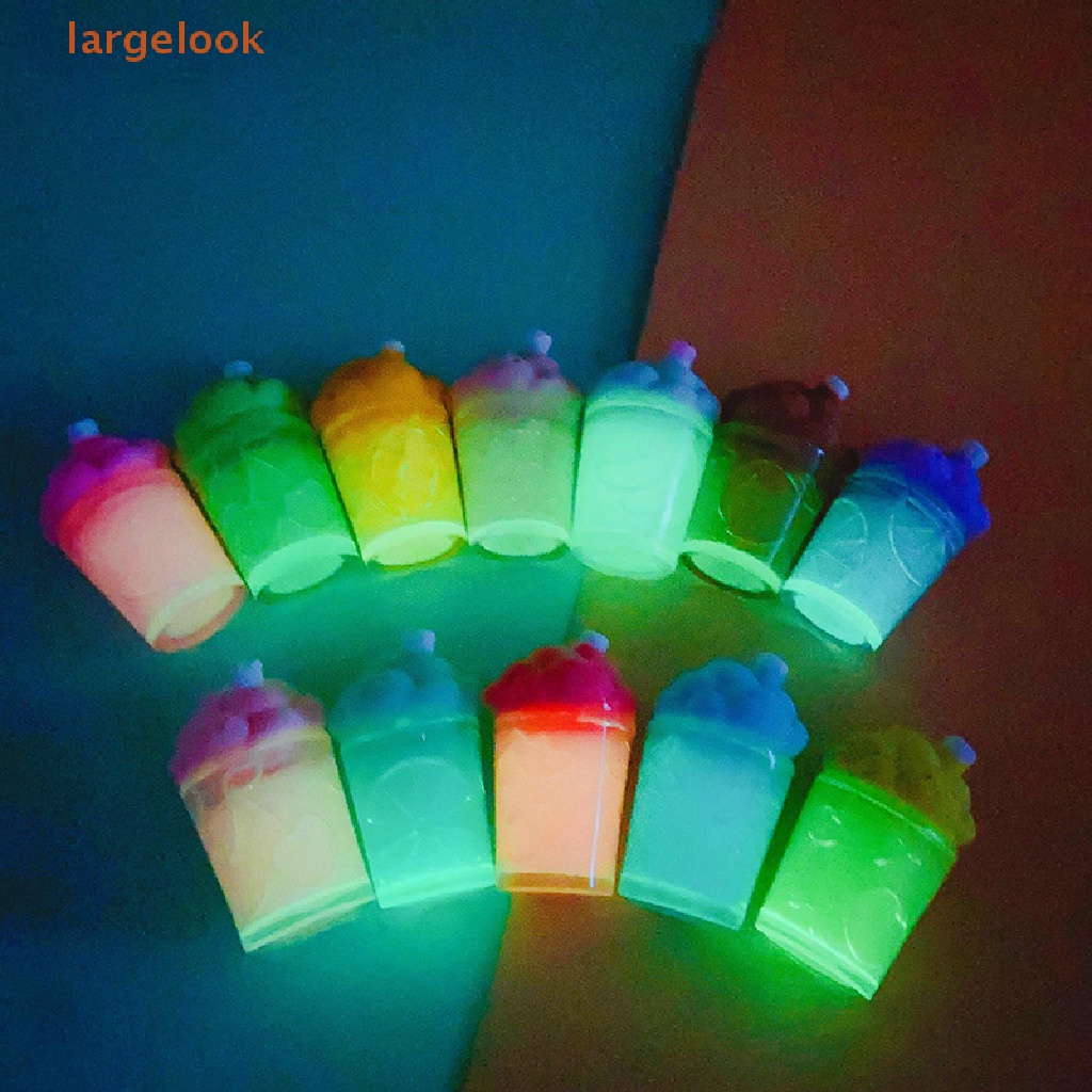 Set 2 Ly Nước Thủy Tinh Mini Hình Đám Mây Hoạt Hình Phát Sáng DIY