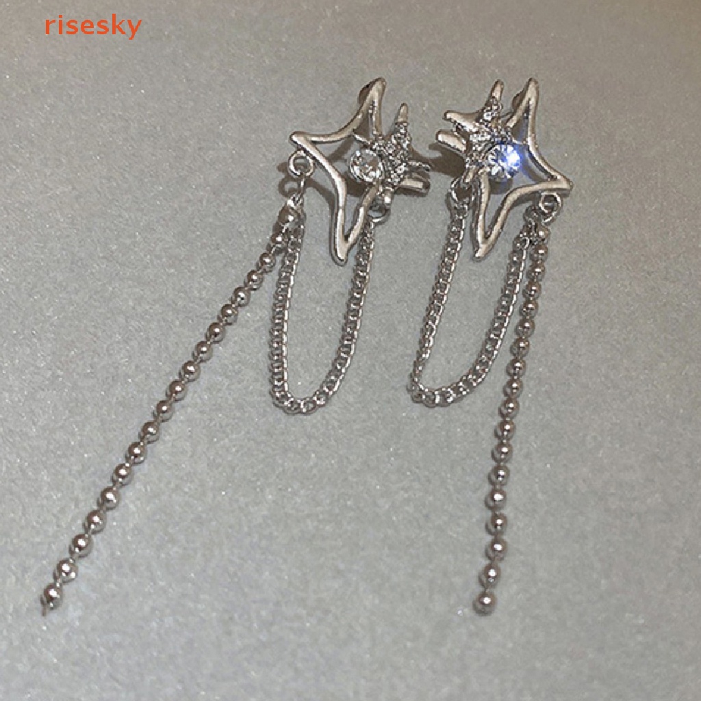 1 Đôi Bông Tai Tua Rua Đính Đá Thời Trang Dành Cho Nữ