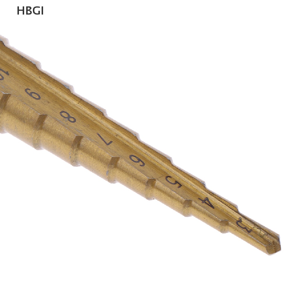 HBGI> 3-12mm Coated Stepped Drill Bits Hex Handle Drill Bit Metal Drilling Power Tool HOT