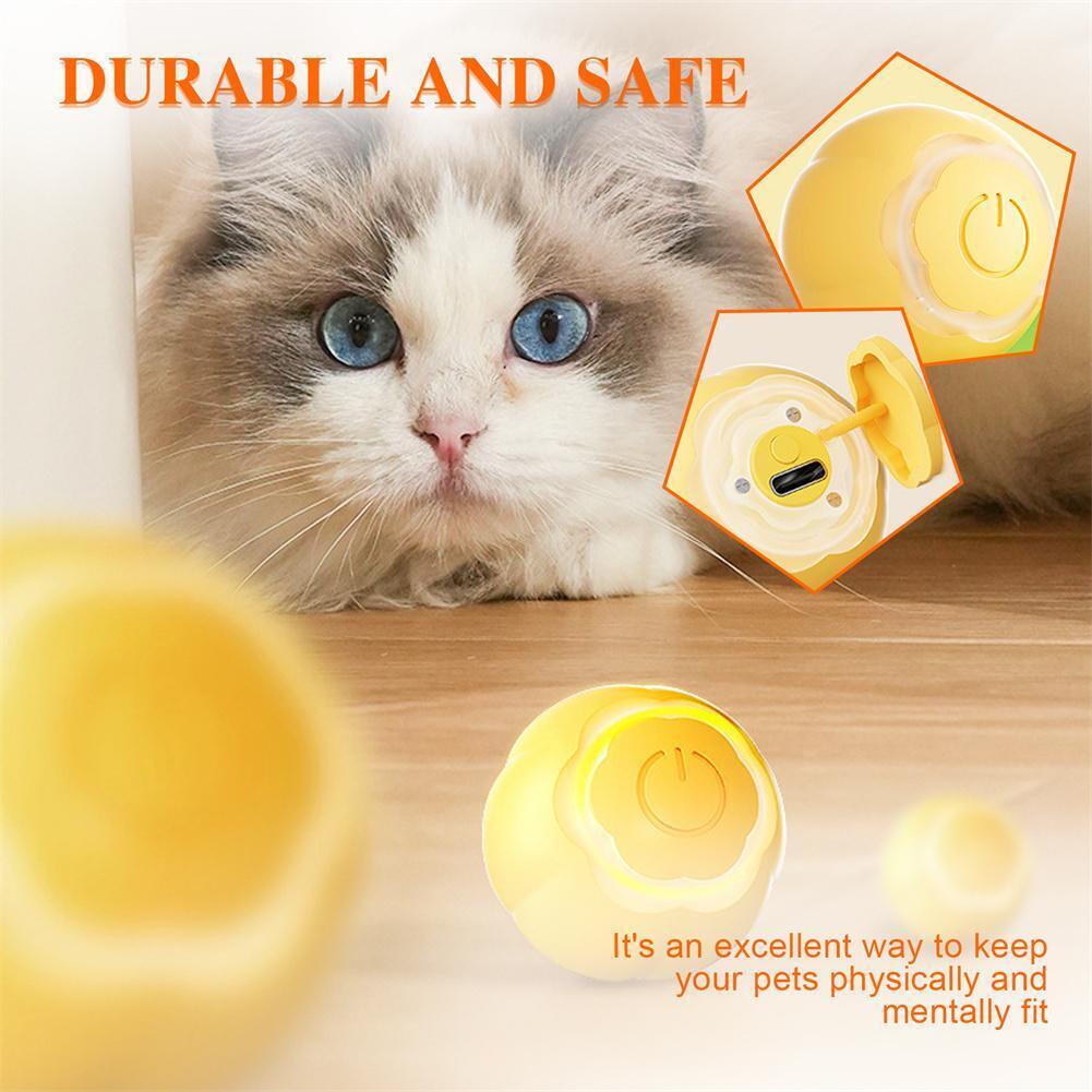 Đồ Chơi Bóng Lăn Tự Động Thông Minh Sạc USB H7N9 Dành Cho Mèo Cưng