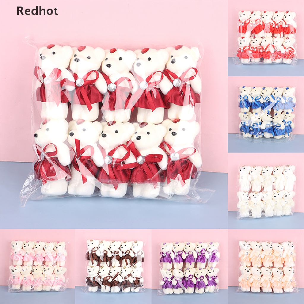 Bộ 10 Gấu Bông 12cm Trang Trí Tiệc Cưới / Sinh Nhật / Lễ Tốt Nghiệp