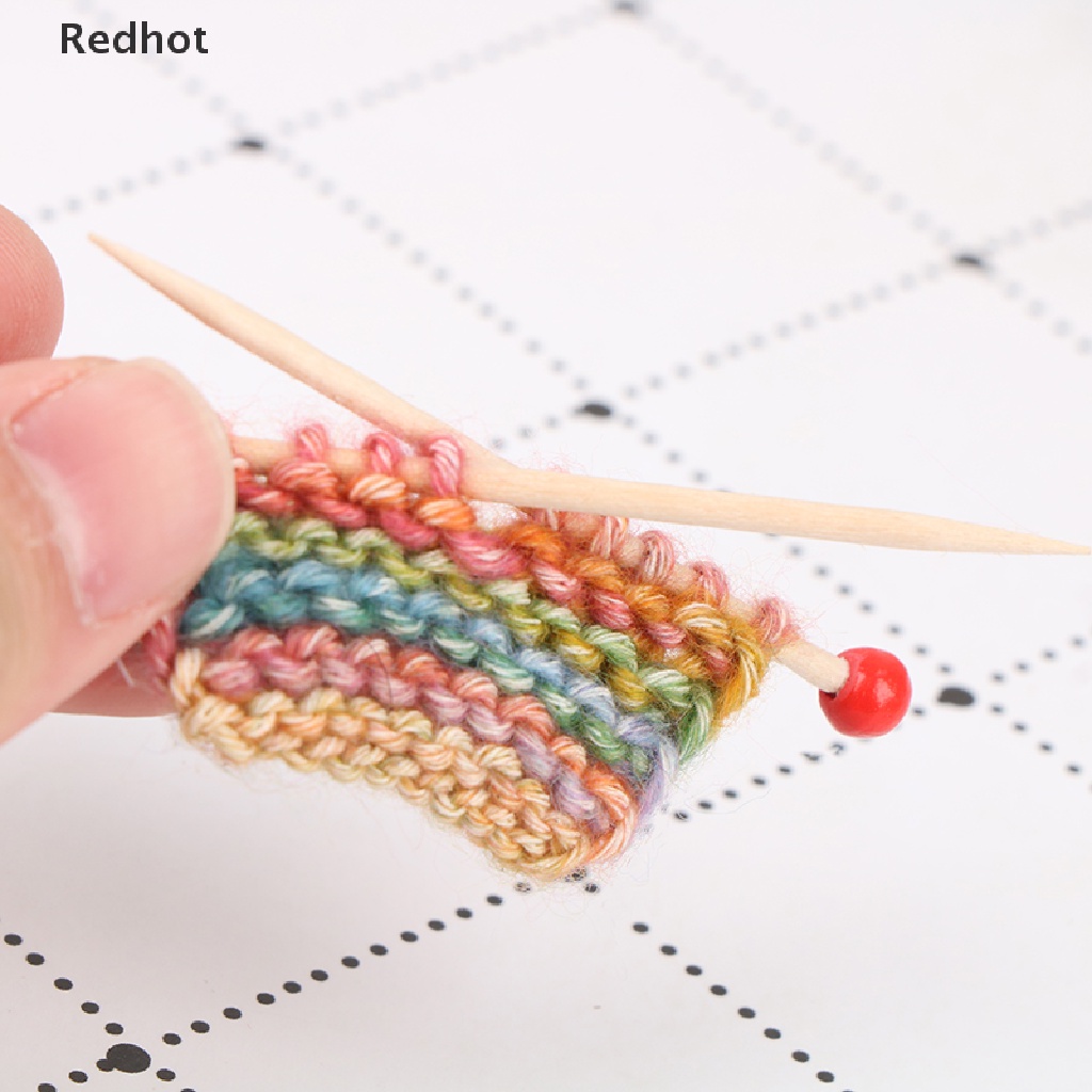 &lt; Redhot &gt; Áo Sweater Dệt Kim Dày Dặn Trang Trí Nhà Búp Bê Thu Nhỏ 1: 12