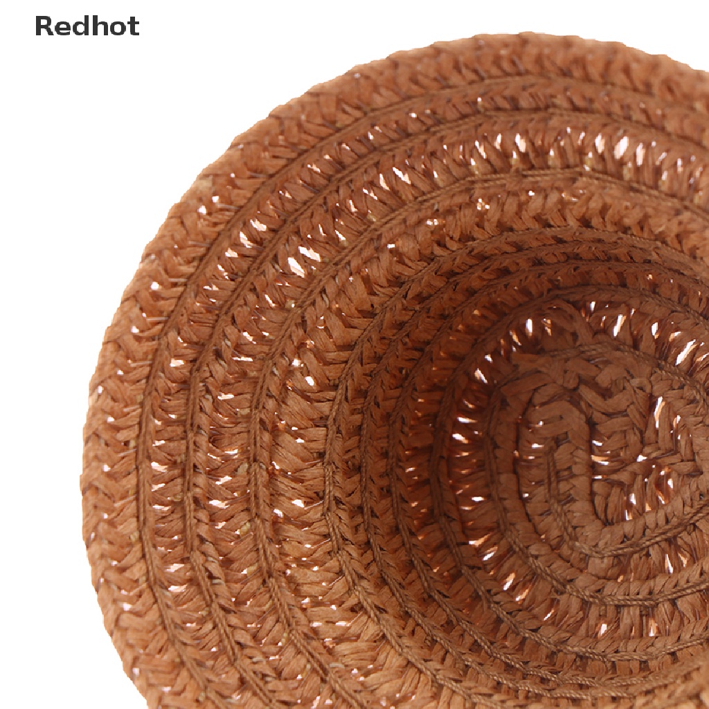 &lt; Redhot &gt; Nón Rơm Thủ Công Mini Trang Trí Nhà Búp Bê