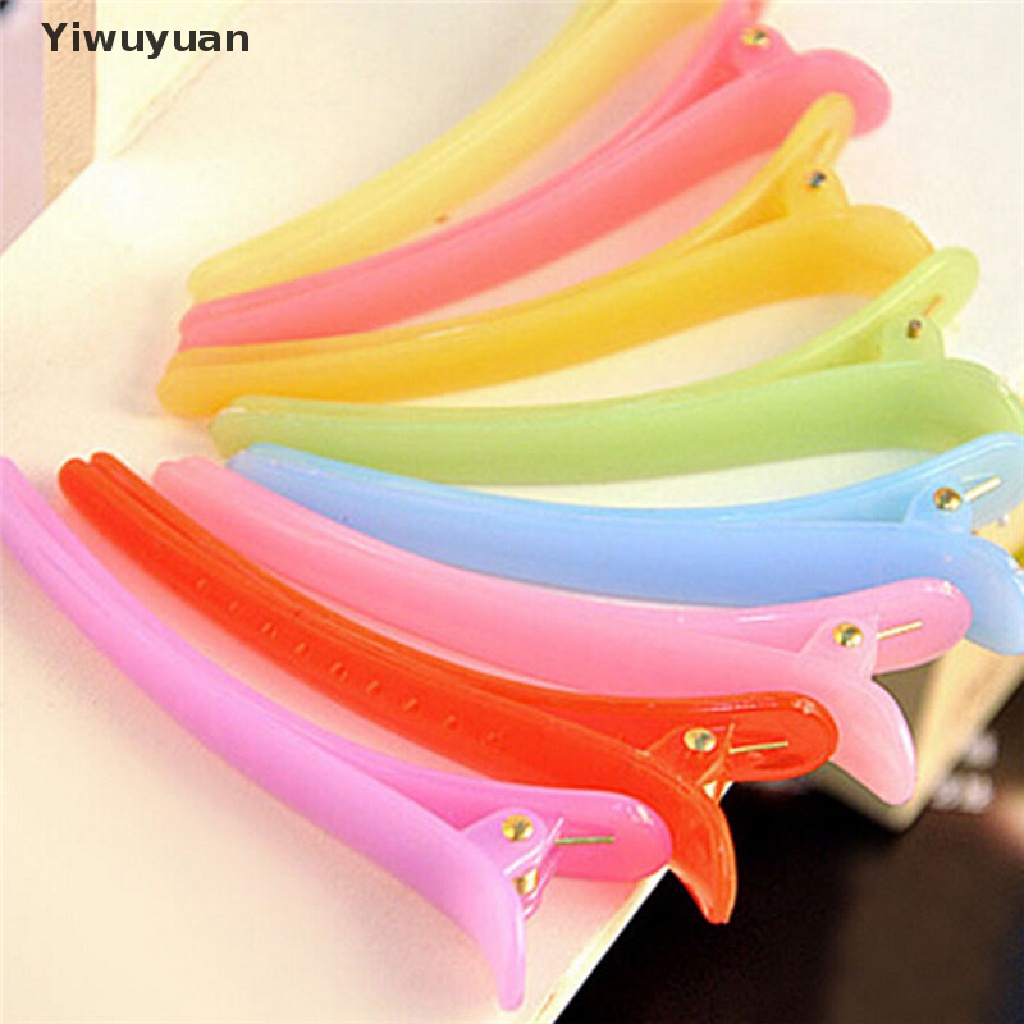 Bộ 10 Kẹp Tóc Cá Sấu Bằng Nhựa Nhiều Màu Sắc